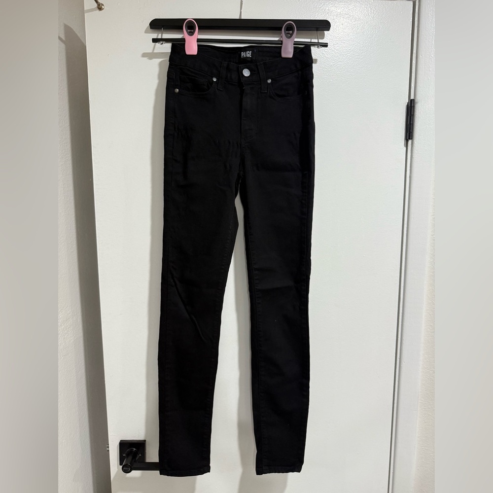 PAIGE Women's Jet Black Skinny Jeans